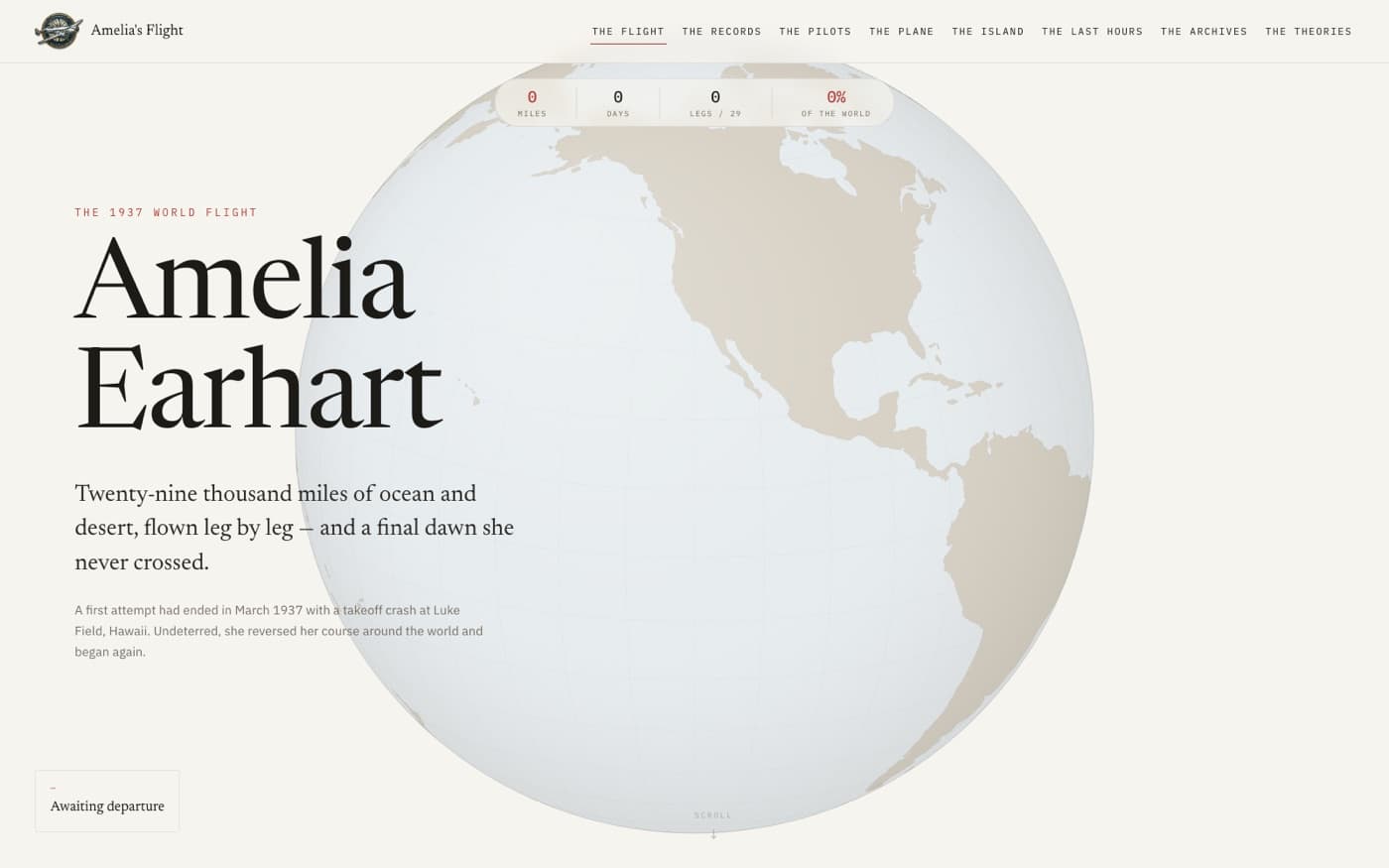 Screenshot of Amelia's Flight
